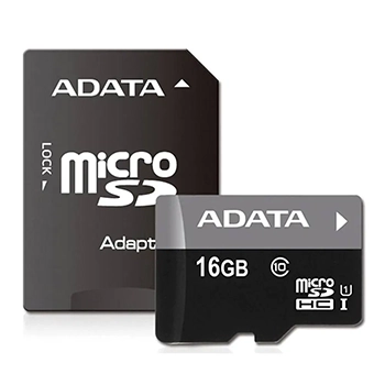 کارت حافظه‌ microSDHC ای دیتا مدل Premier کلاس 10 استاندارد UHS-I U1 سرعت 50MBps همراه با آداپتور SD ظرفیت 16 گیگابایت